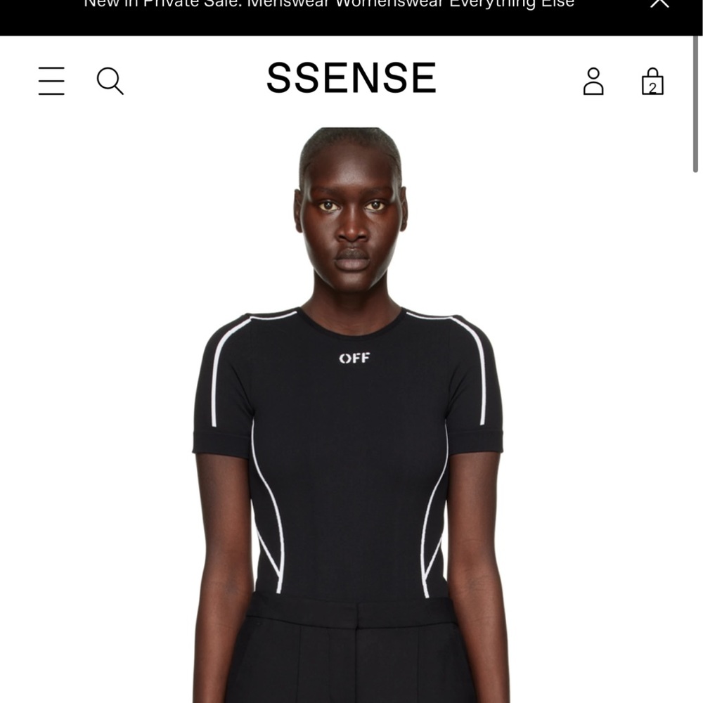 Off white body suit